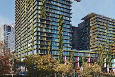 The deep green apartment block that scooped a top awards night