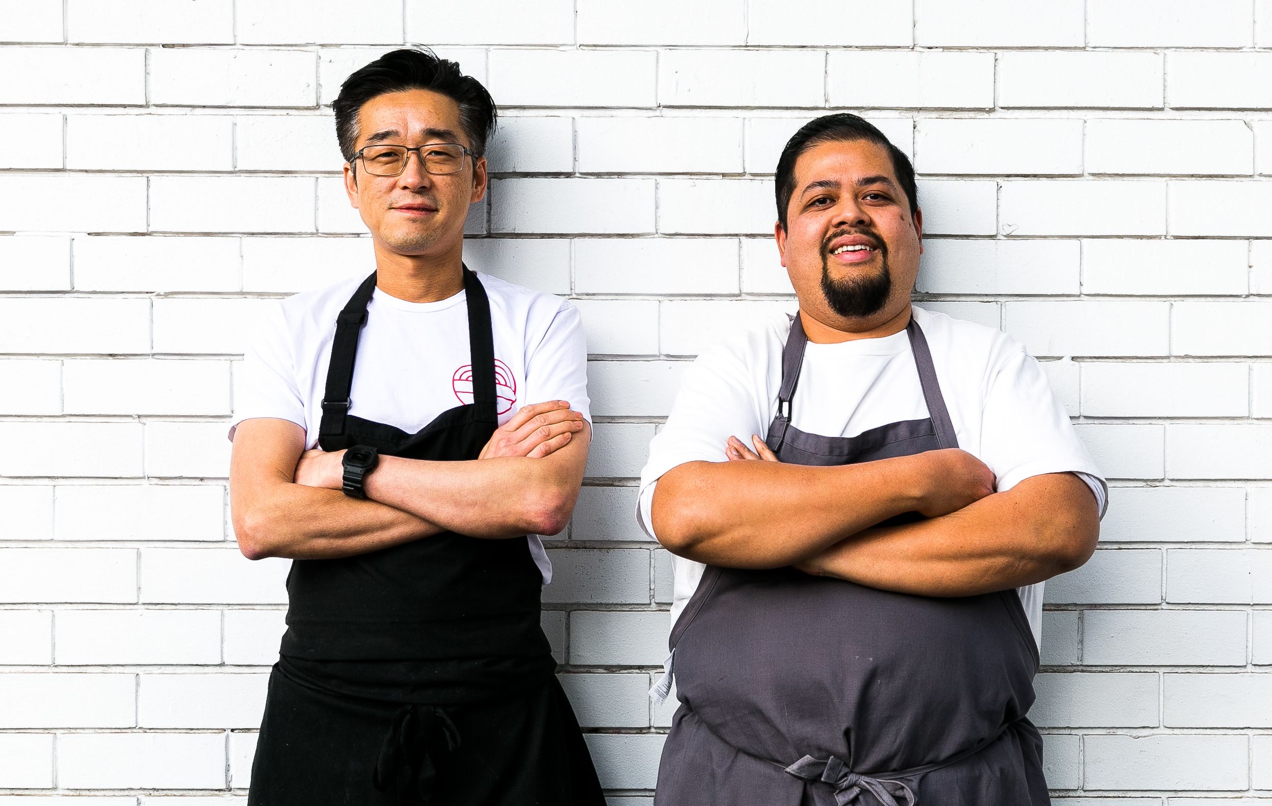 Hanoi Hannah's executive&nbsp;chef&nbsp;Anthony Choi&nbsp;with STREAT’s&nbsp;head baker&nbsp;Didiet Radityawan. Photo: Supplied.