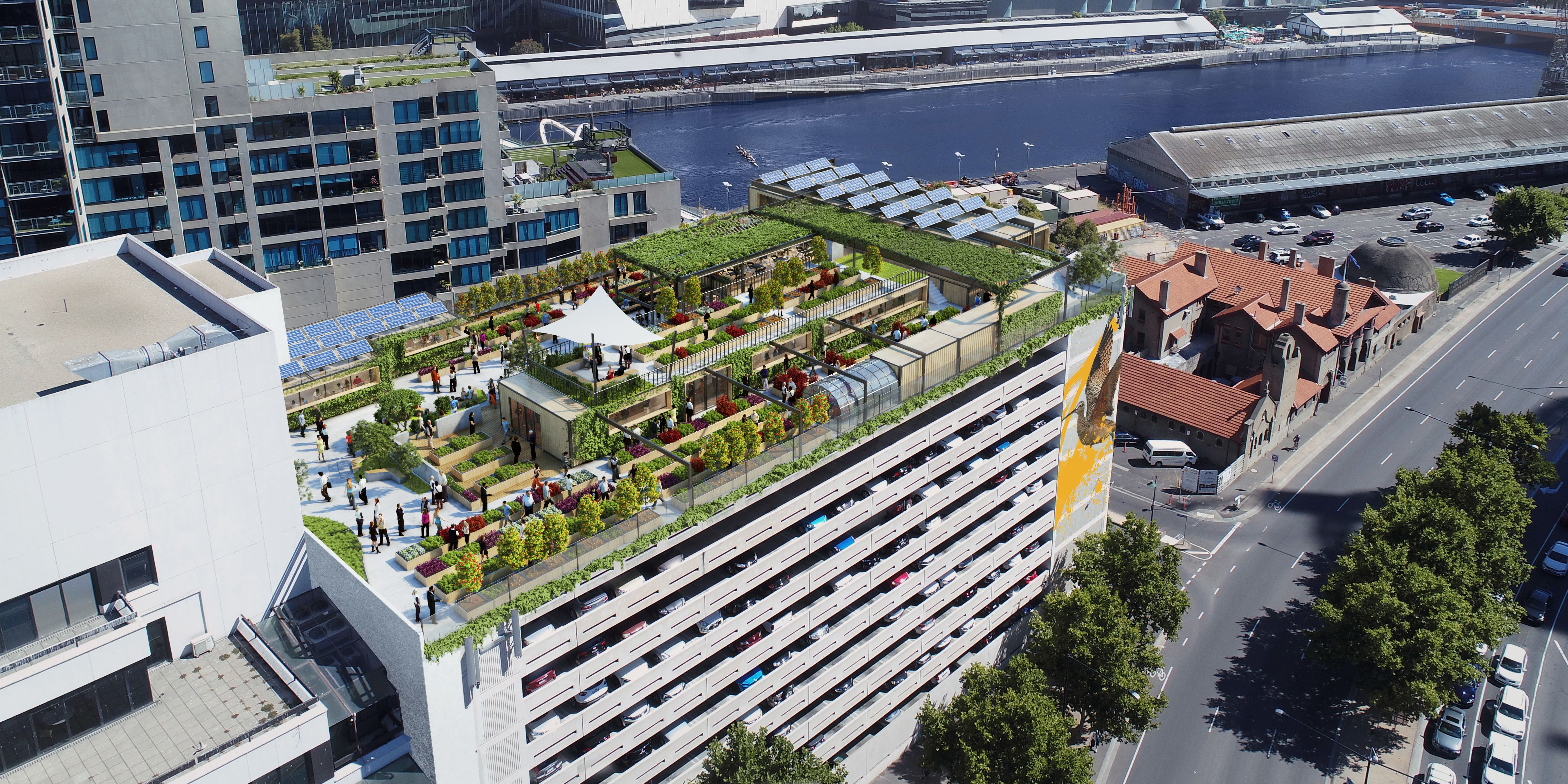 The ugly Melbourne CBD car park about to get a rooftop farm