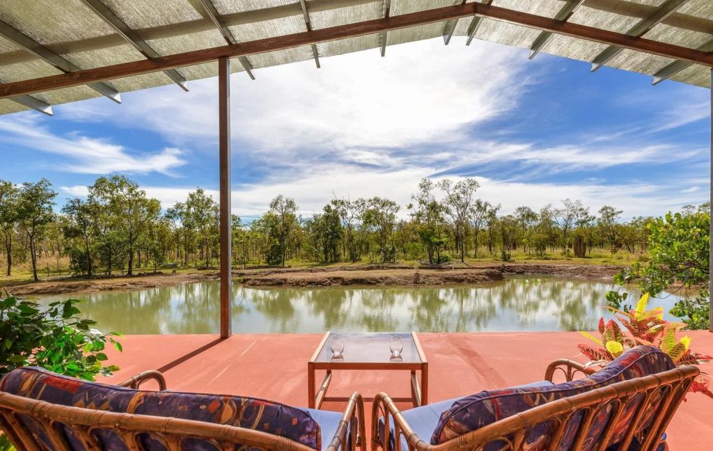 The view from the verandah of the custom made dam.