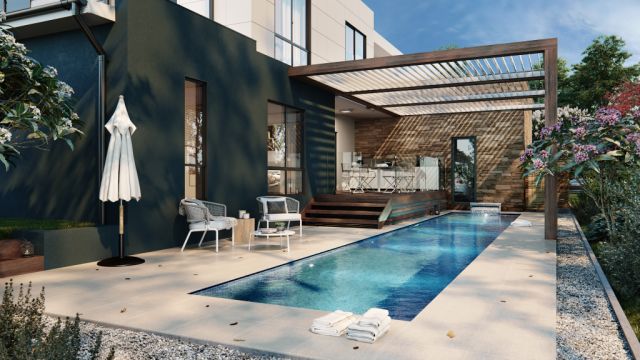 Rooftop deck and lap pool draw cards for new-build in Coombs