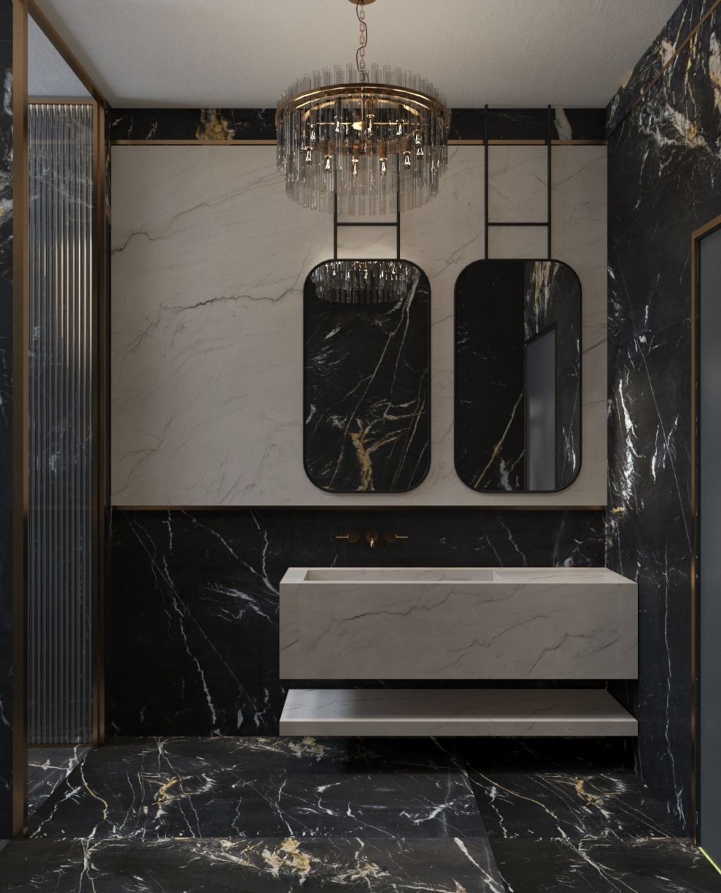 How to perfect the black bathroom trend