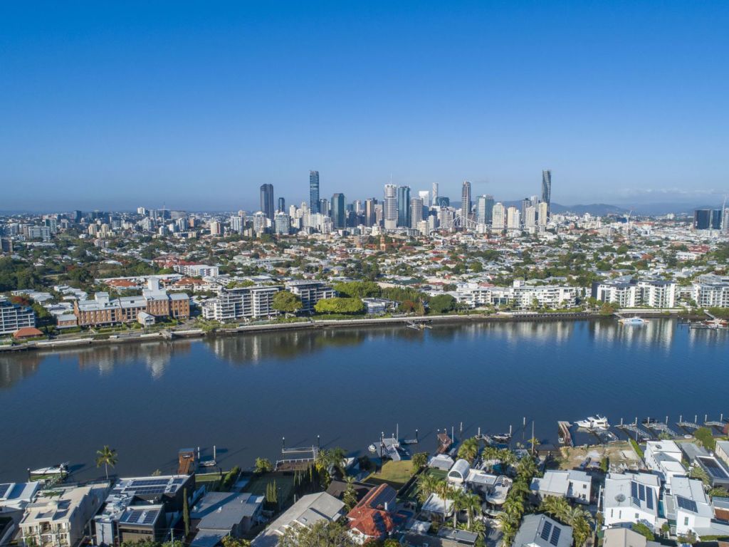 An aerial view of Hawthorne in Brisbane. Low res