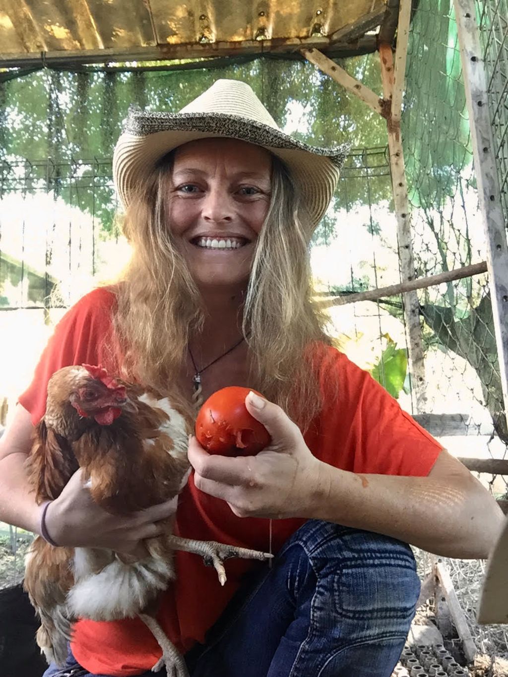 Elle Meager grows vegetables and raises chooks to minimise her cost of living.