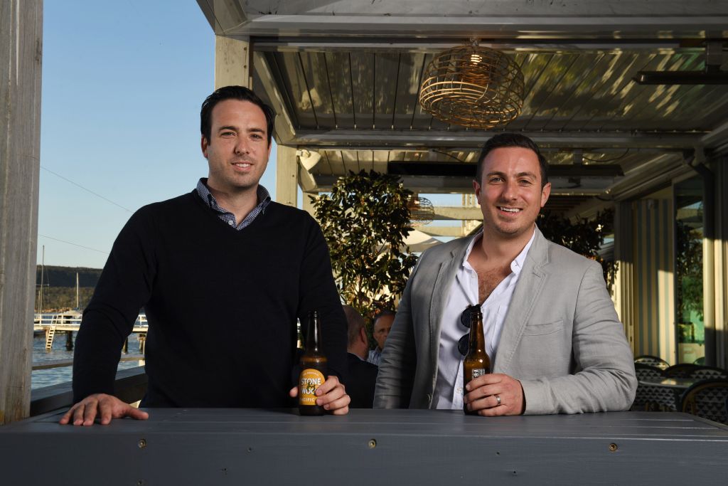 Ben and Jono (shorter) Isaac , new owners of the Boathouse restaurants, pictured at Balmoral. Photo Nick Moir