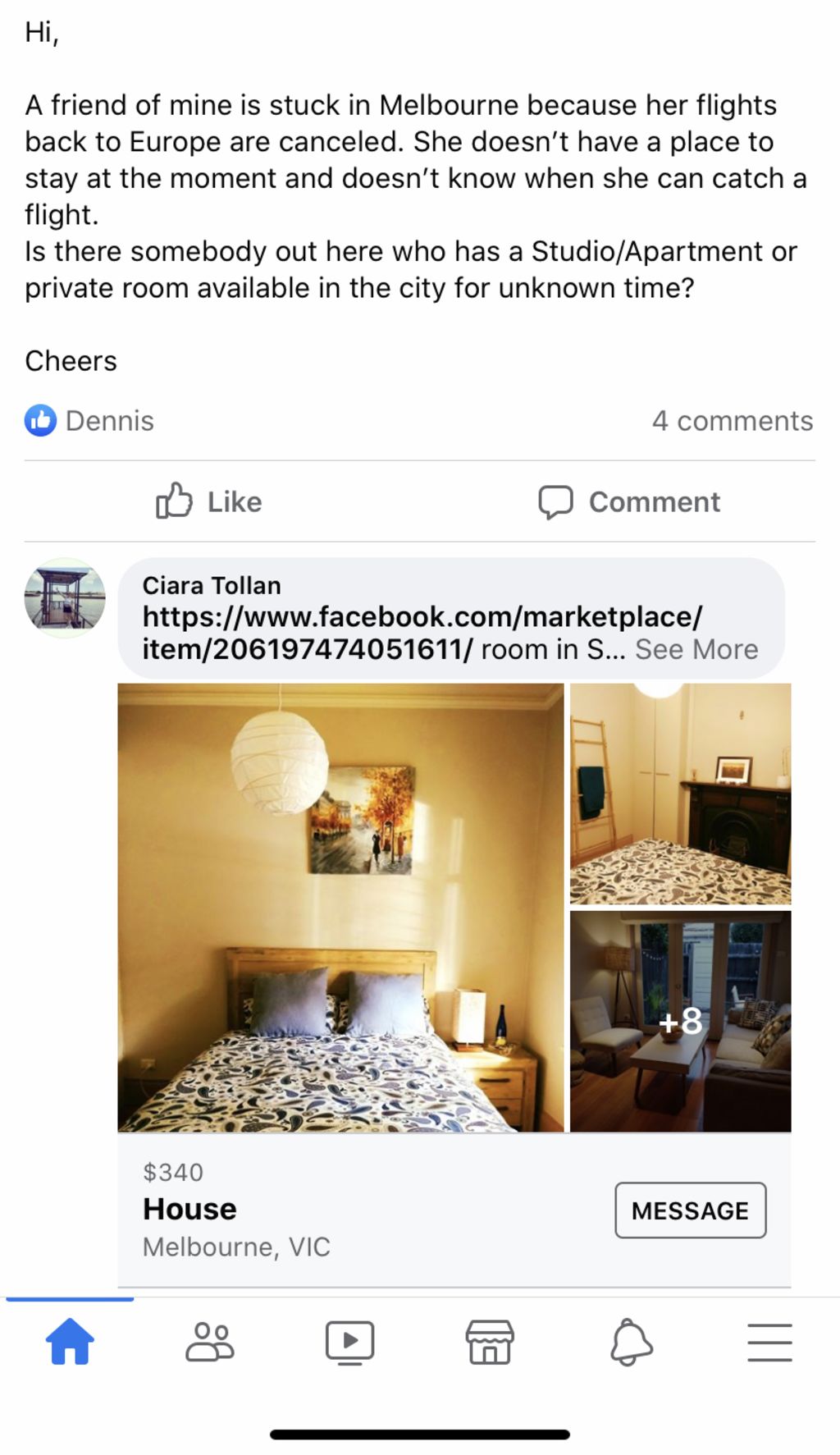 Share house rooms spike as international students and travellers leave