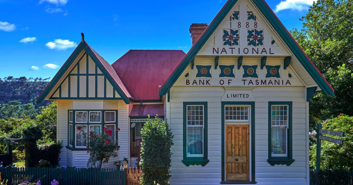 In Derby, Tasmania, the town’s old bank is for sale at a price some may