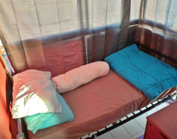 An enclosed balcony in a Haymarket apartment was advertised as a sunny, private bedroom. It was advertised for rent earlier this year for $225 a week.