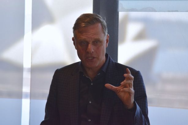 Architect and Grand Designs Australia host, Peter Maddison, speaking at the event.