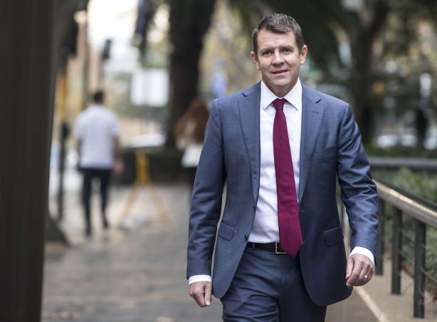 Mike Baird former Premier of NSW walks down Macquarie Street on his way to give evidence at the Upper House inquiry into the Powerhouse Museum’s move to Parramatta, on 28 May 2018. Photo: Jessica Hromas