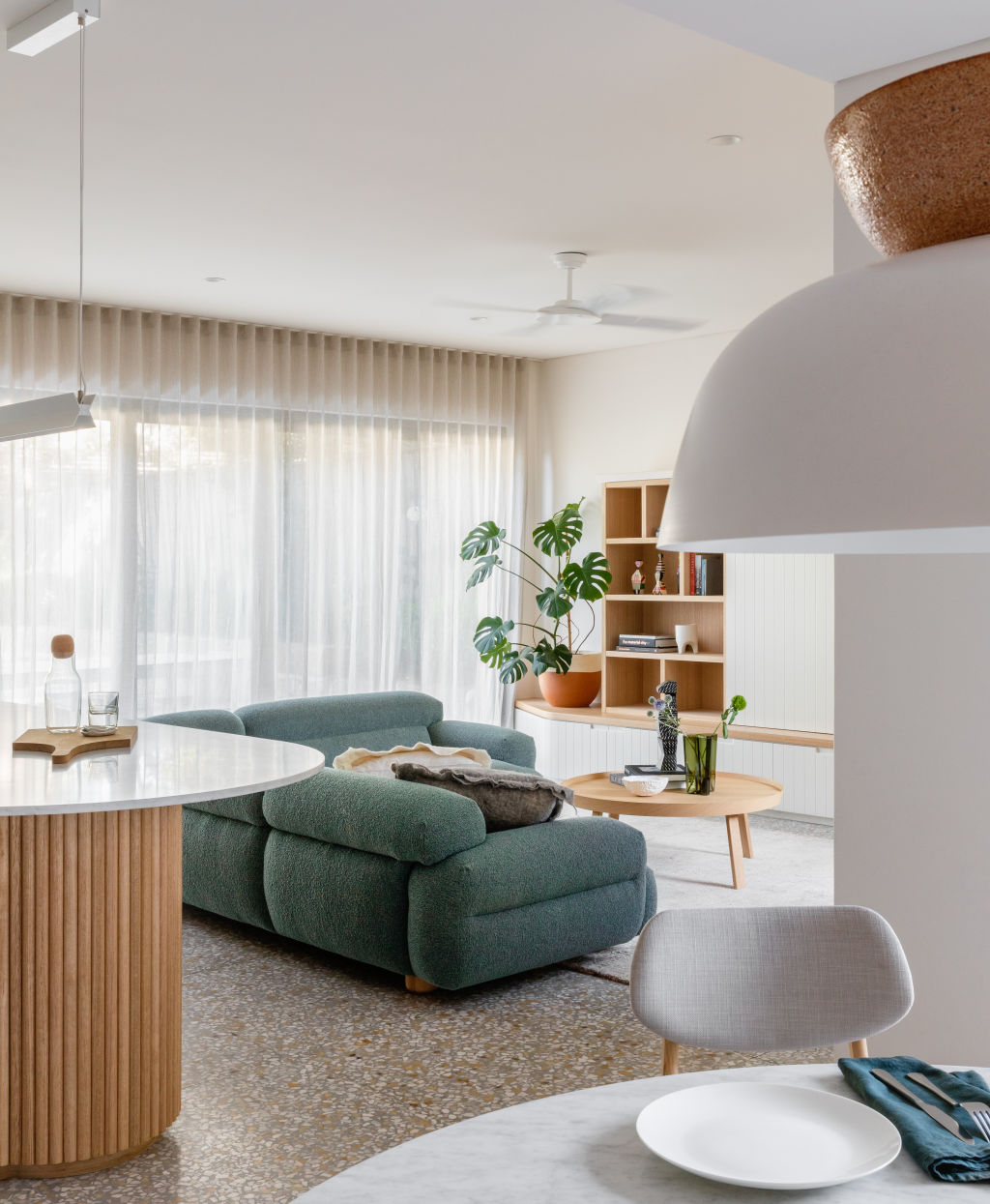 Timber brings a warmth to the home's palette. Photo: Katherine Lu