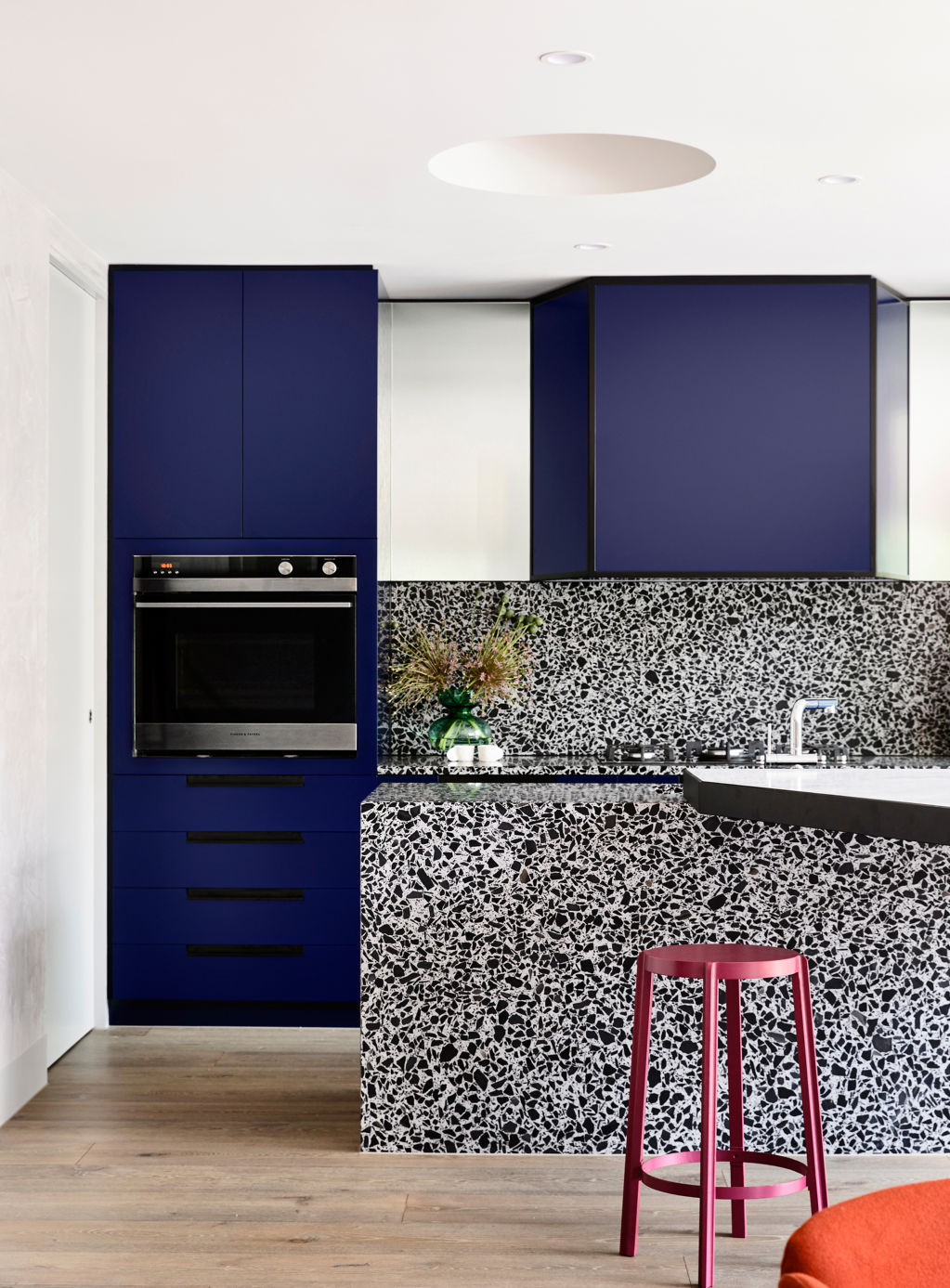 Doherty Design Studio employed colour to spectacular effect in its renewal of a St Kilda residence. Photo: Derek Swalwell