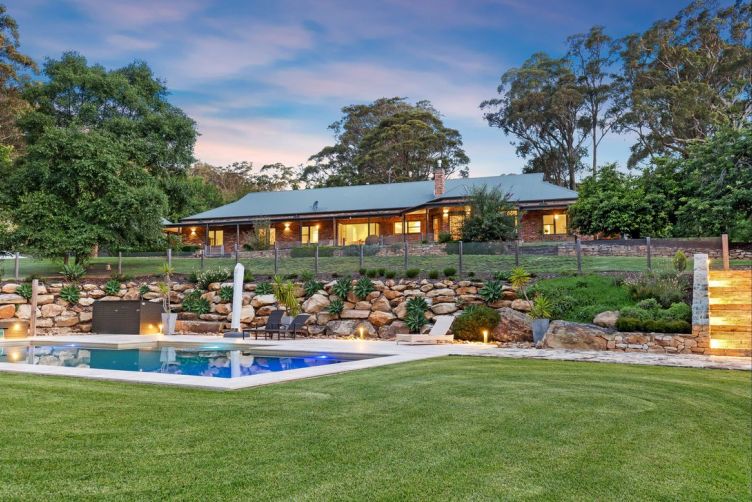 The five-bedroom homestead comes with a mineral pool and floodlit tennis court.