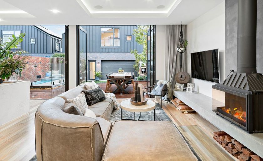 The interiors were designed by Josh Barker and Elyse Knowles. Photo: Belle Property St Kilda