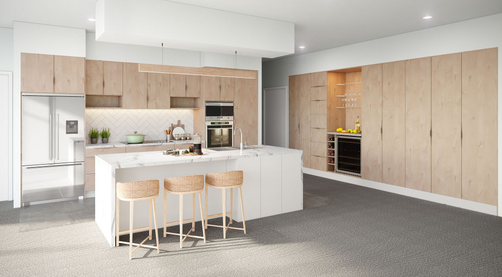 Buyers of the Newport Apartments can choose from two interior schemes. Photo: Supplied