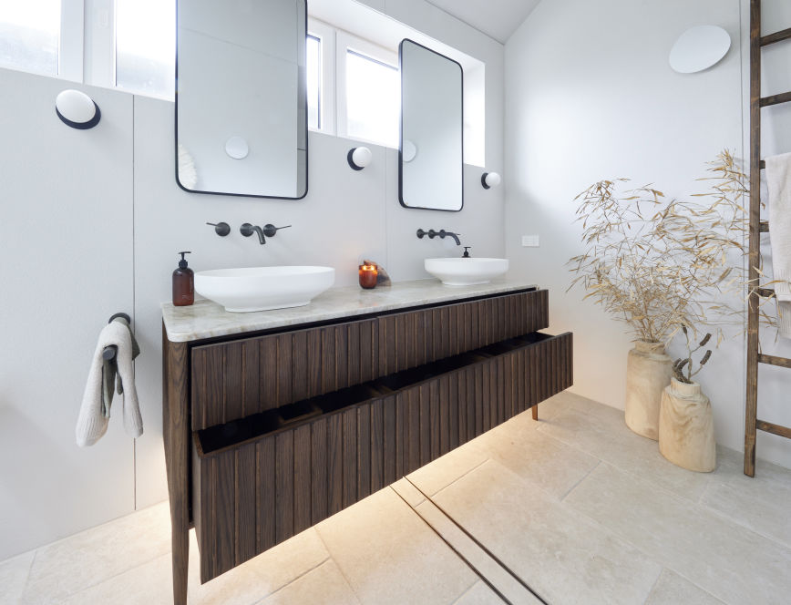 Tapware and fixtures can set the tone of a space. Photo: Nine