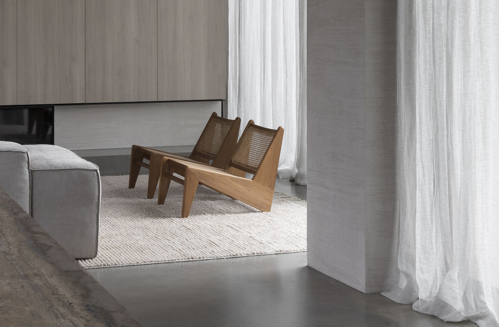 Neutral tones in the living area. Photo: Tim Kaye