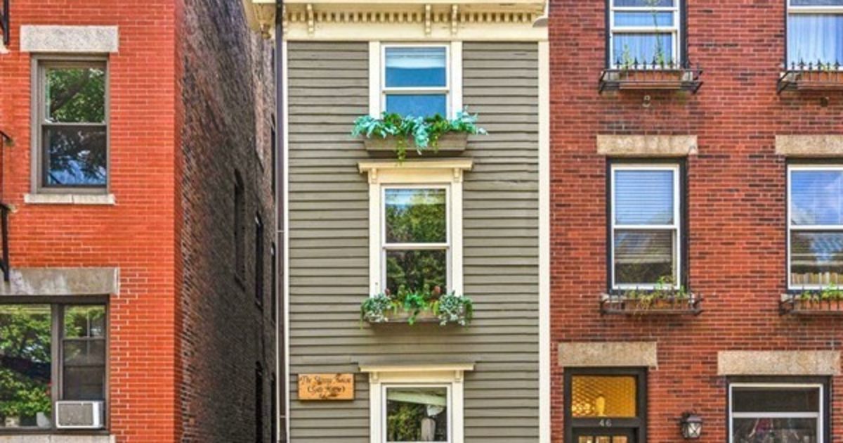 Boston ‘Skinny House’ listed for sale at 1.63m