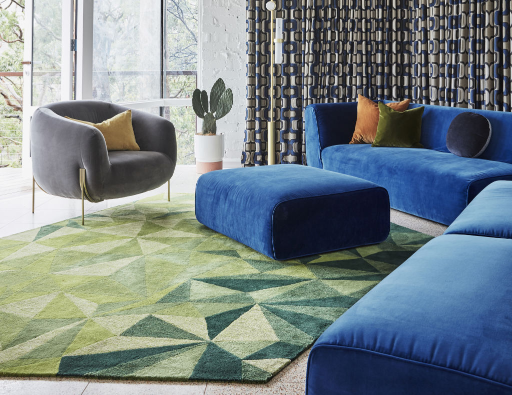Make the rug the hero of the room. Interiors: Studio Trio. Styling: Studio Trio Photo: Maree Homer Photography Pty Ltd