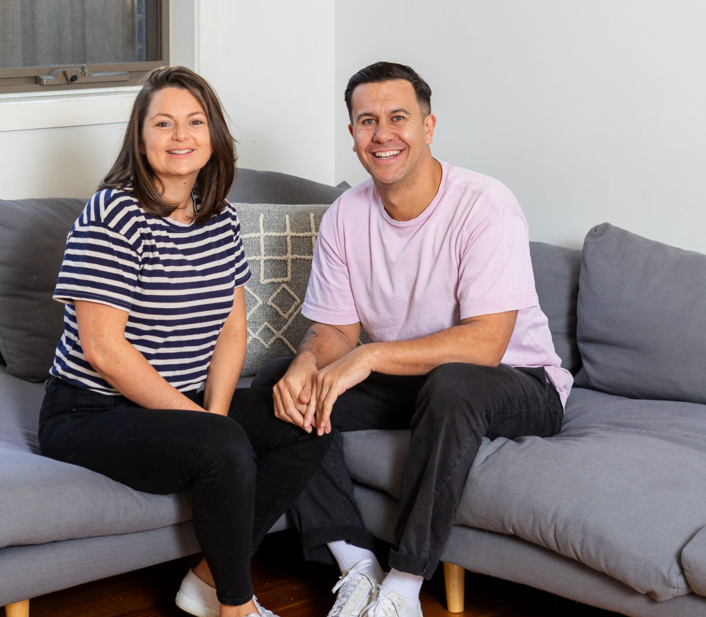 First Home Buyers Jess and Raa in Preston. Photo: Greg Briggs