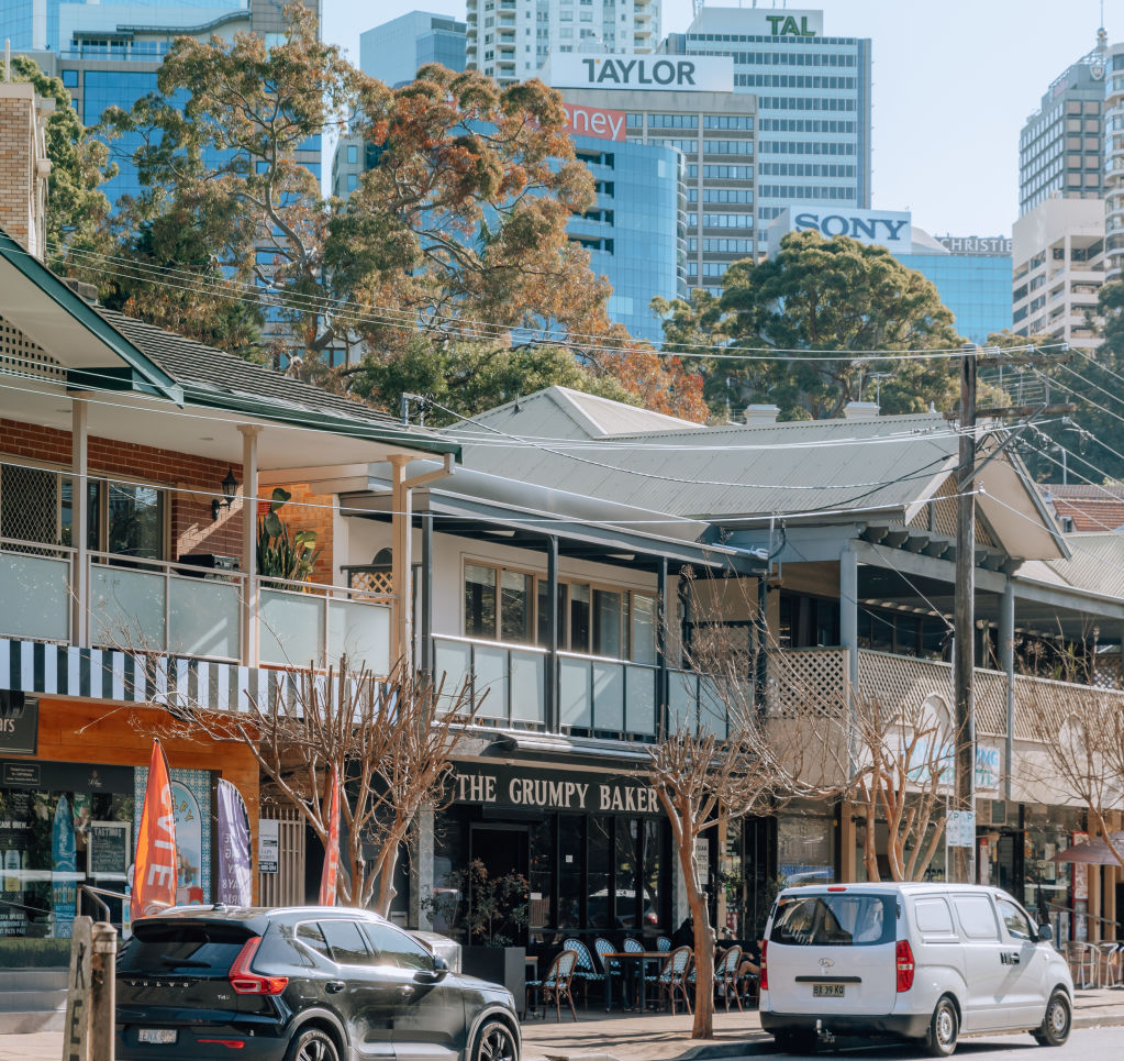 Eateries along Clark Road are within walking distance to North Sydney. Photo: Vaida Savickaite