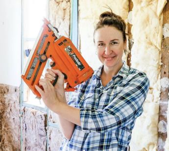 Tamara Wrigley has updated her own home to split off a workspace from her living area.