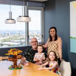 The family of four with a 'house in the sky' in Melbourne's Docklands