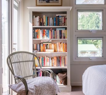 Simple comfort in the bedroom of a Blue Mountains home sweet home. Blue Mountains Mum's house.