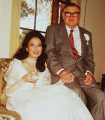 Gina Rinehart Lang Hancock and Rose Lacson on their wedding day in July 1985