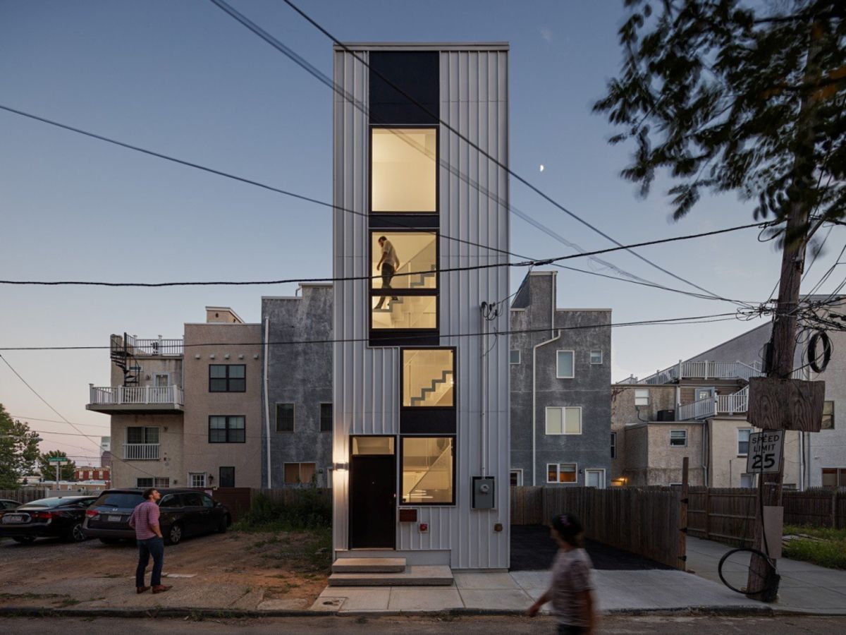 Skinny Philadelphia Tiny Tower House Sits On A Site That Was Once