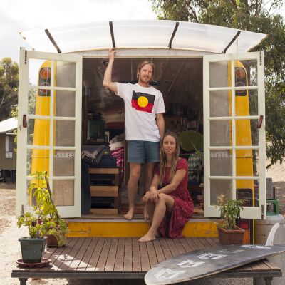 Meet the couple living in a school bus