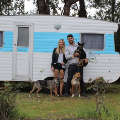 The couple who spent isolation in a vintage caravan