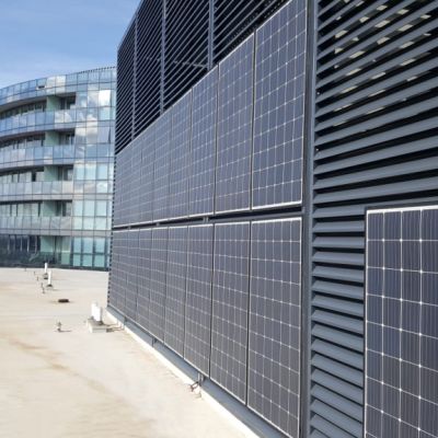 Melbourne apartment building fitted with vertical solar panels an ‘Australian first’