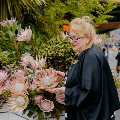 Melbourne florist Flowers Vasette turns Flinders Street into a post-lockdown oasis