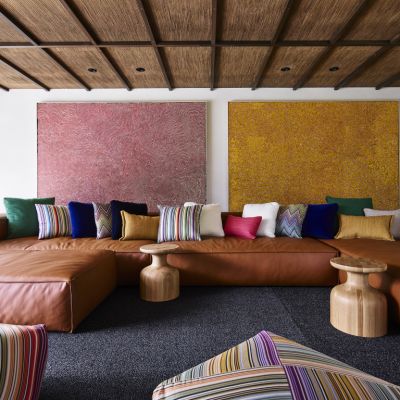 Pops of colour punctuate this ‘unbeachy’ west coast beach house