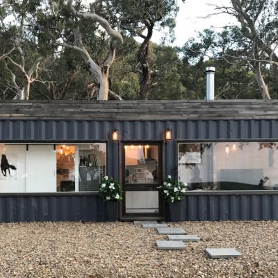 A shipping container-turned-sustainable farmhouse on the Fleurieu Peninsula