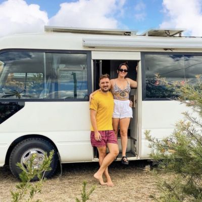 This young couple converted a Toyota Coaster into their first home