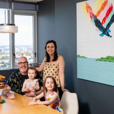 The family of four with a ‘house in the sky’ in Melbourne’s Docklands