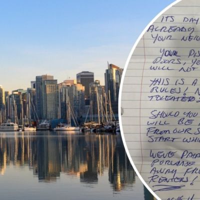 Couple confronted by rude note eight hours after picking up apartment keys