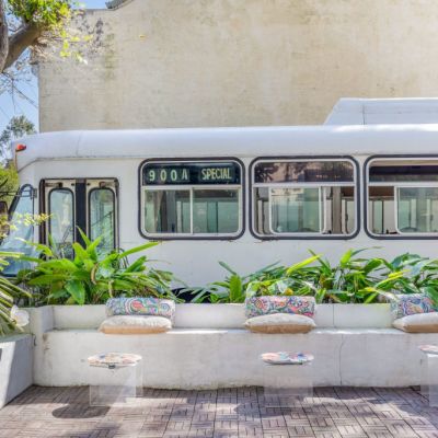 Quirky home with converted vintage school bus up for sale