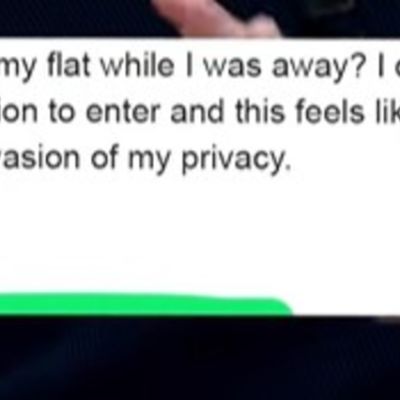 Jamal pays $3000 a month in rent. After a week away he returned home to a terse note