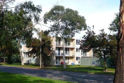 Refreshed heritage-listed public housing flats on Northbourne Avenue near completion