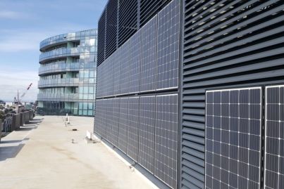 Apartment building fitted with vertical solar panels an ‘Australian first’
