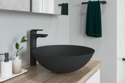 How to perfect the black bathroom trend