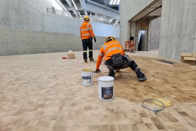 A Melbourne parquetry expert saves the day in Asia's newest gallery