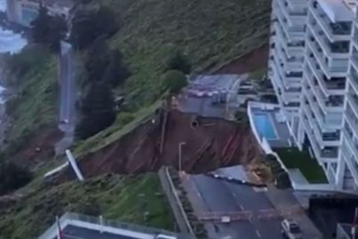 A colossal sinkhole is threatening luxury homes in a resort city