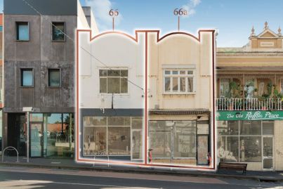 Twin shopfronts for sale on prime Collingwood strip