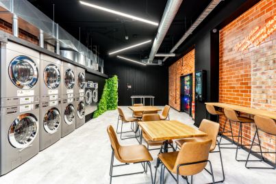 Fresh new spin: The laundromat has had a glow up