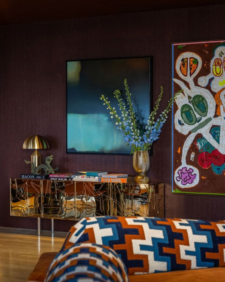Step inside a glamorous pinot noir drenched Brisbane penthouse
