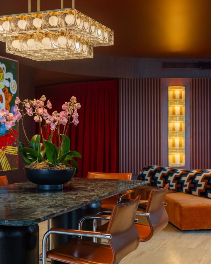 Step inside a glamorous pinot noir drenched Brisbane penthouse